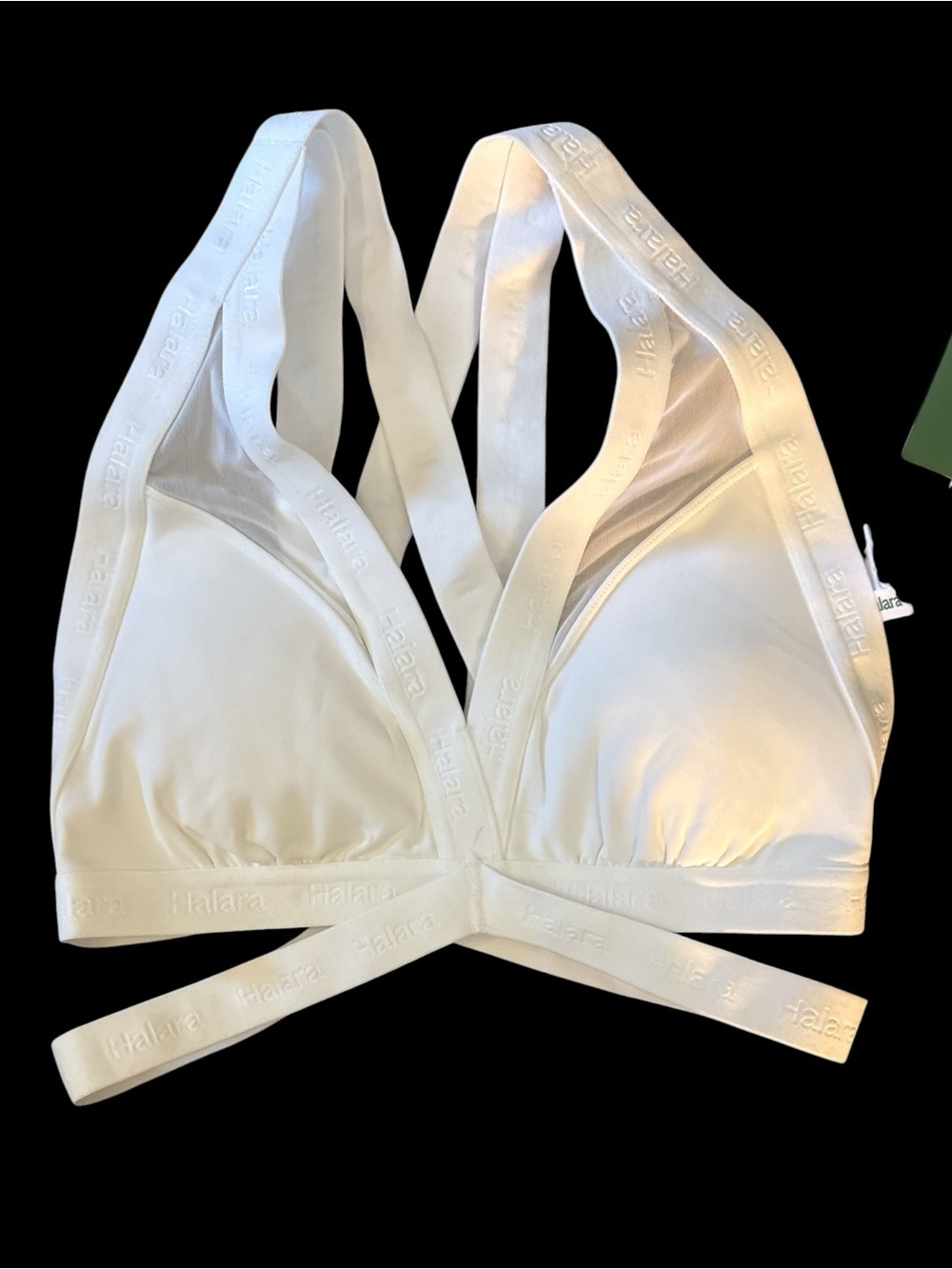 HALARA White Cross-Back Bralette